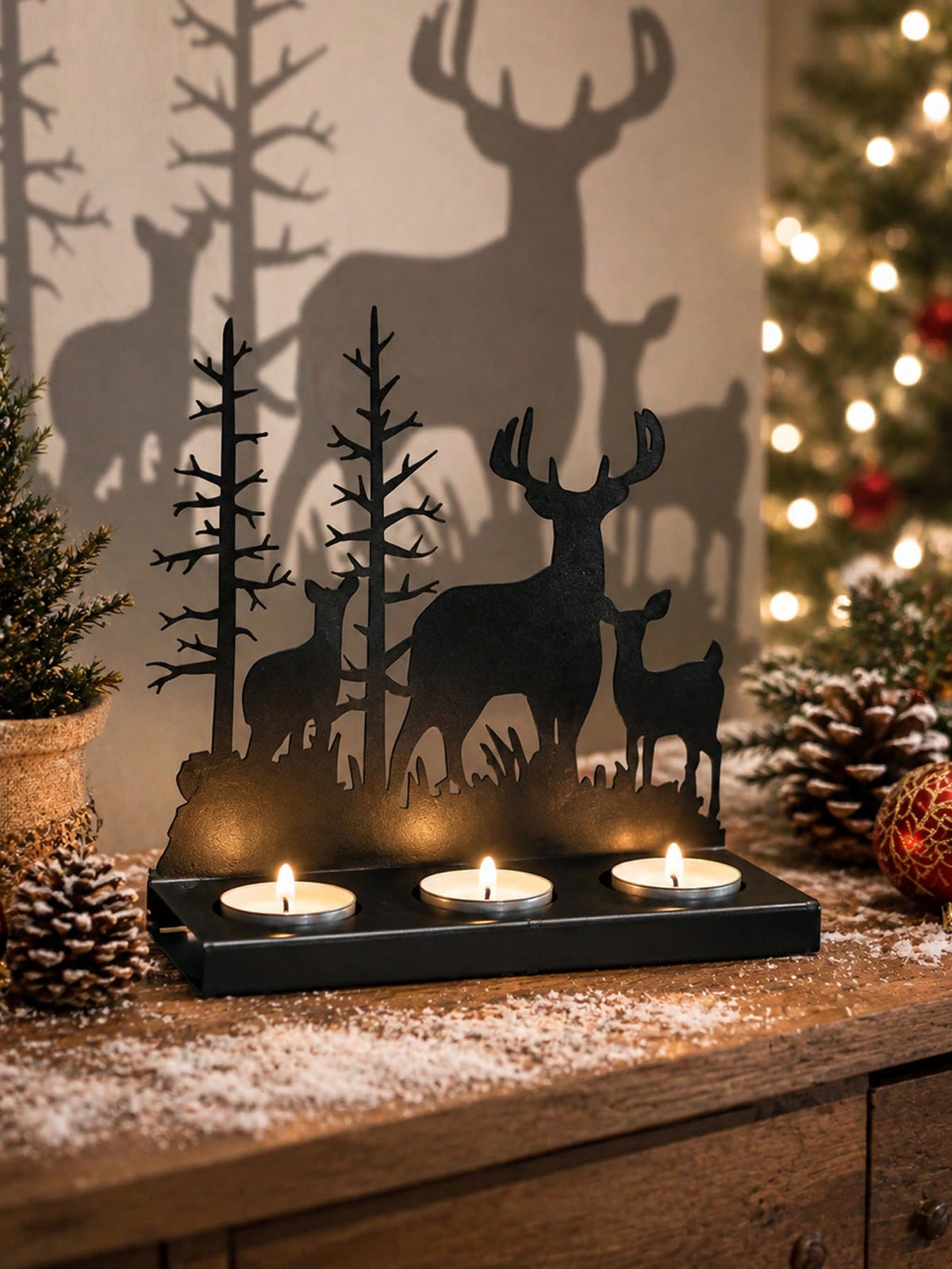 deer family tea light centerpiece - photo 10
