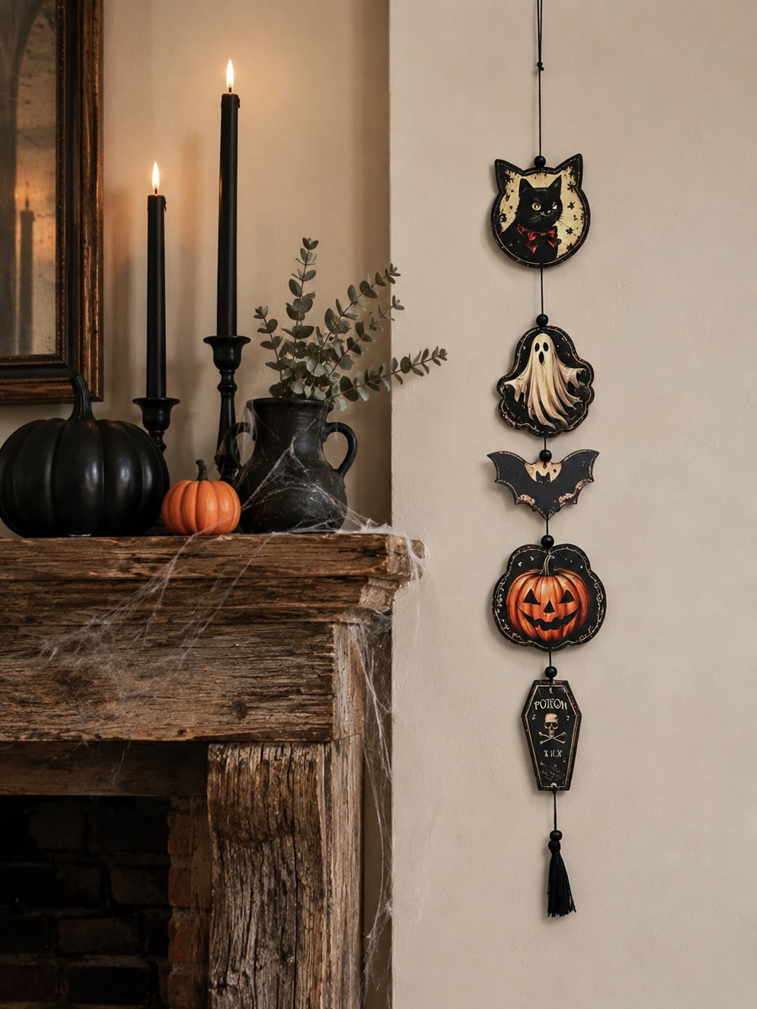 black cat ghost coffin hanging decor - photo 11