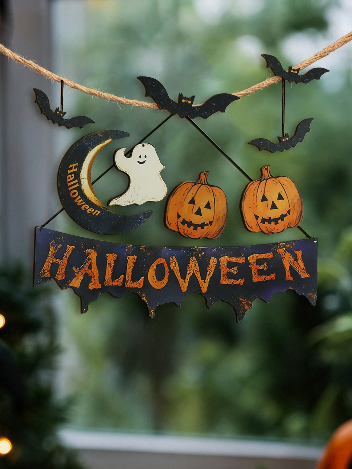Happy Halloween banner pumpkin bat set - photo 11