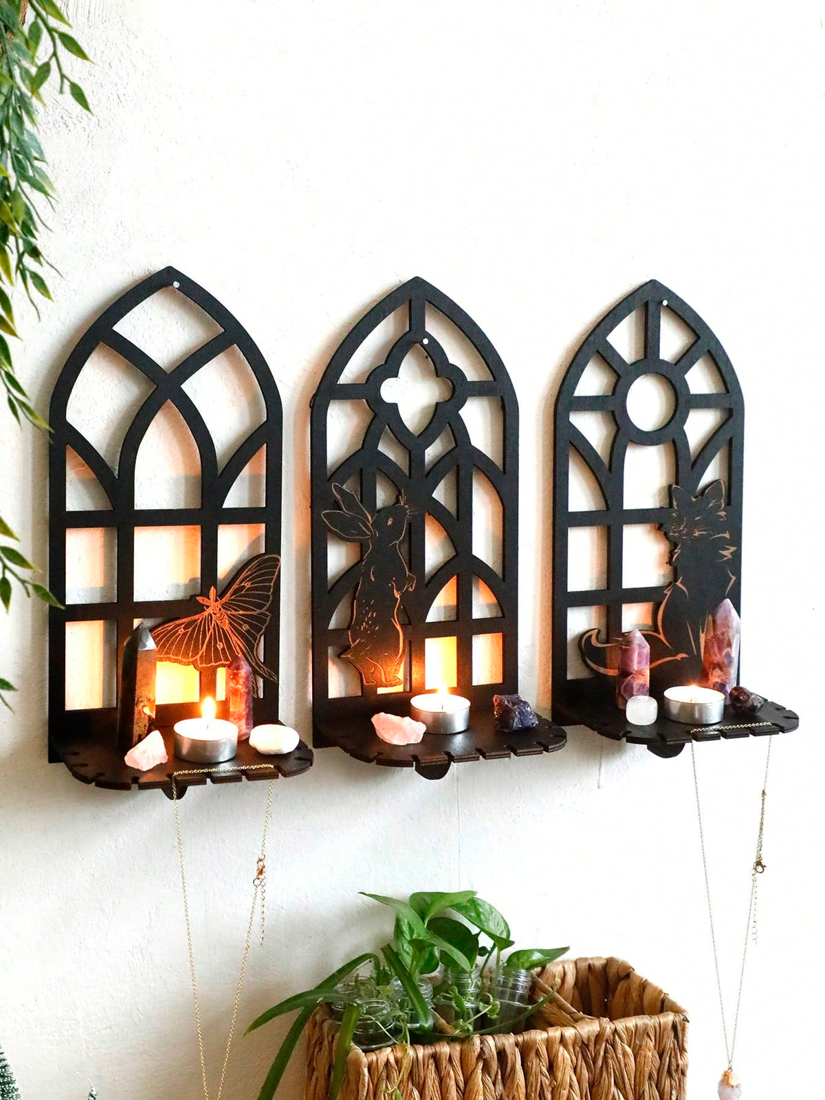 gothic window crystal wall shelf - photo 11