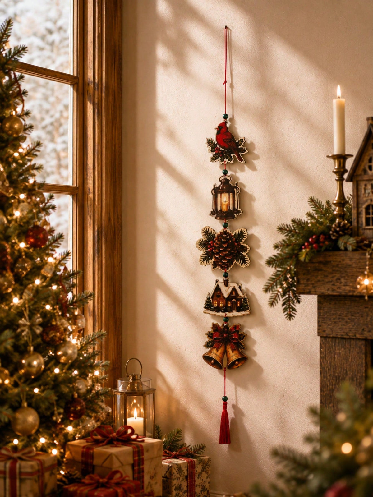 cardinal lantern Christmas hanging decor - photo 12