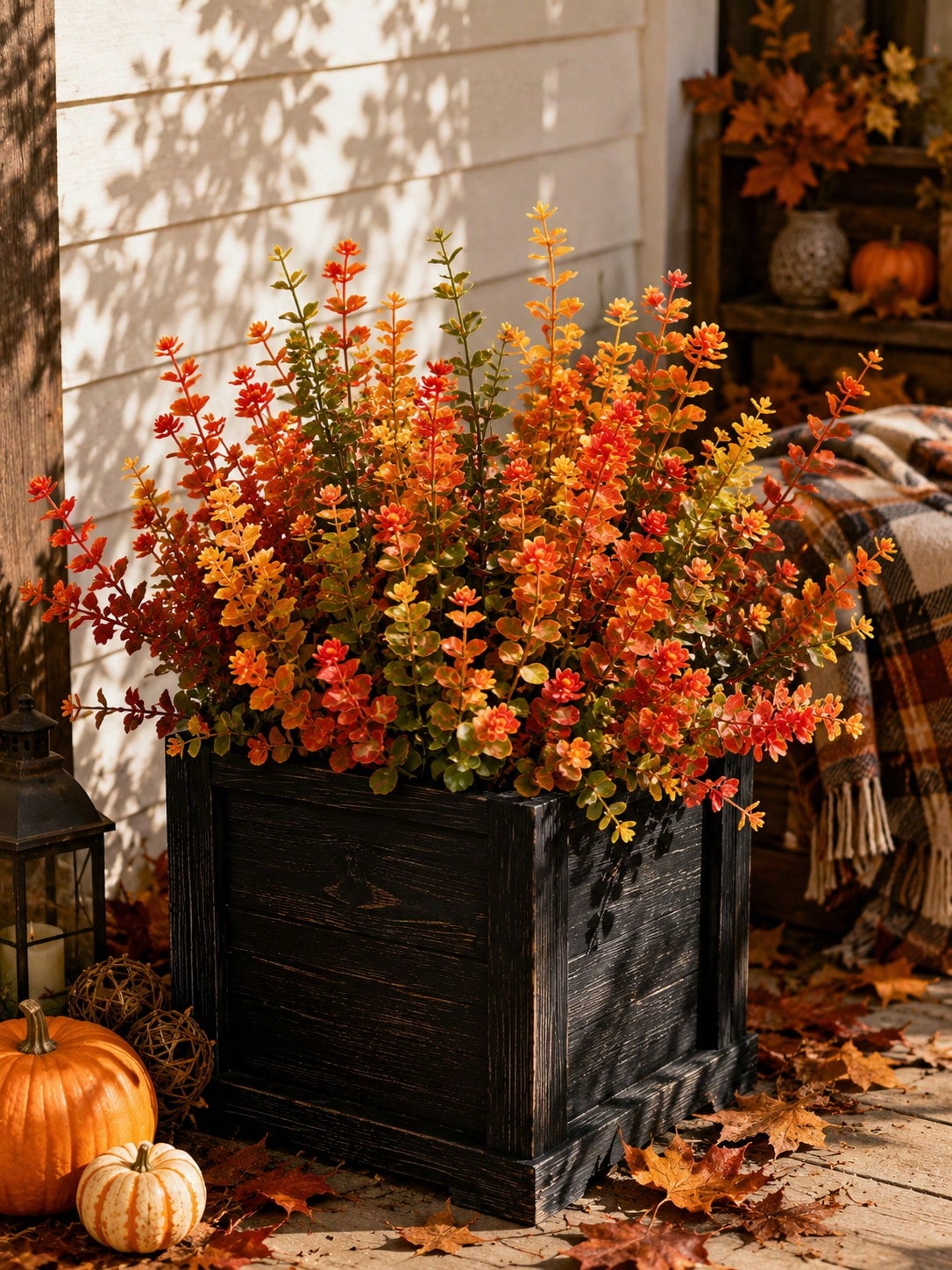 fall artificial flower bush - photo 11