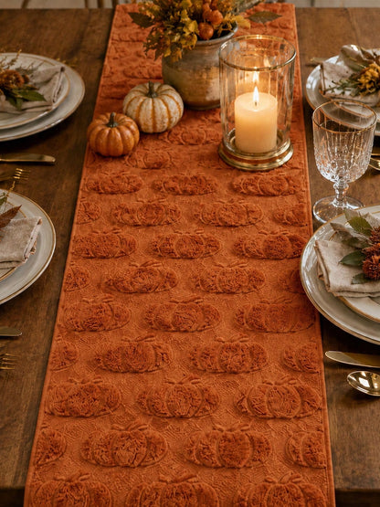 embossed pumpkin table runner - photo 11