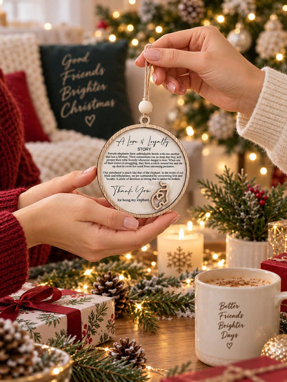 elephant friendship Christmas ornament - photo 11