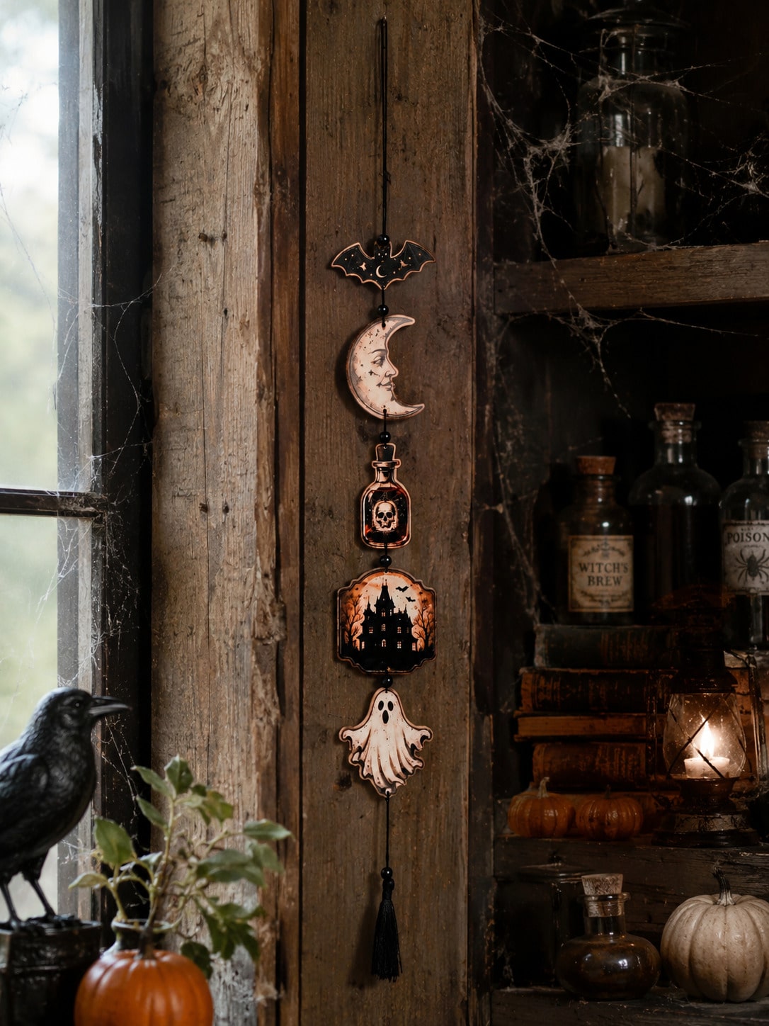 moon ghost potion Halloween hanging decor - photo 10