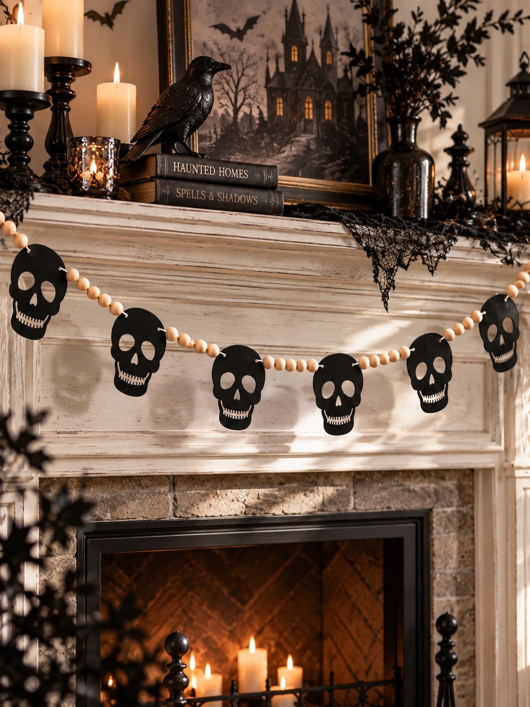 black felt skull garland - photo 11