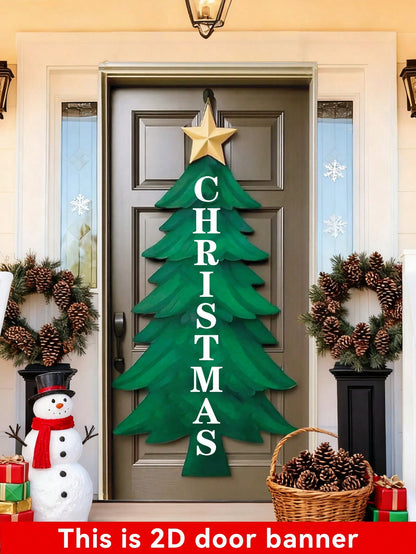 Christmas tree door banner - photo 10