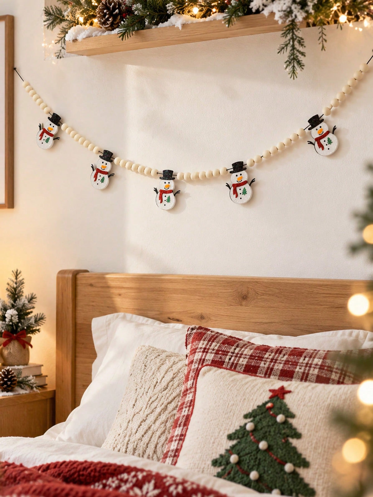 felt snowman garland - photo 11