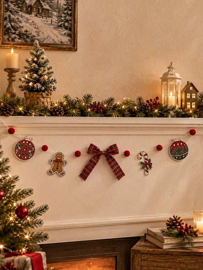 gingerbread candy cane garland - photo 11