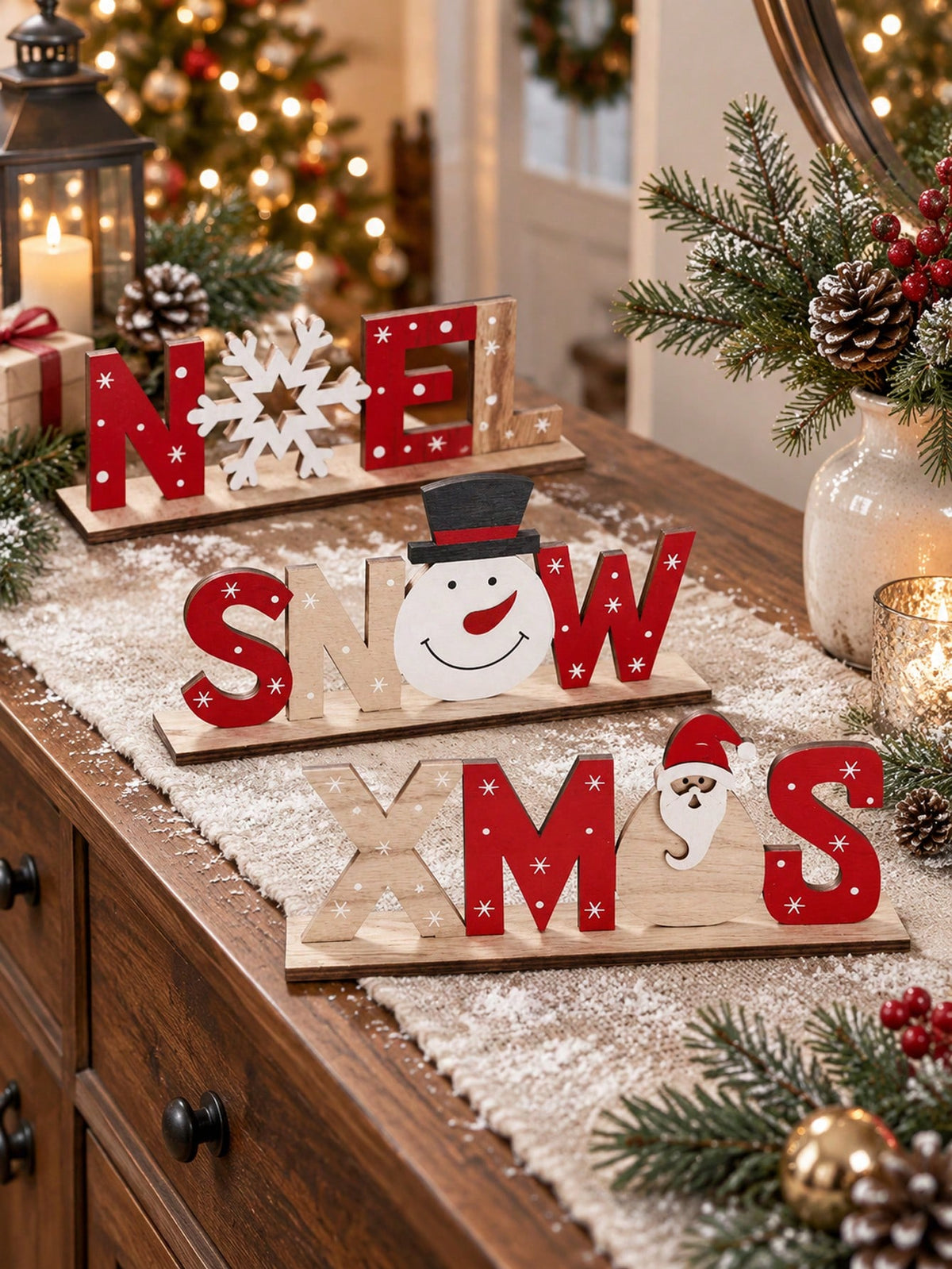 snowman letter tabletop sign - photo 11