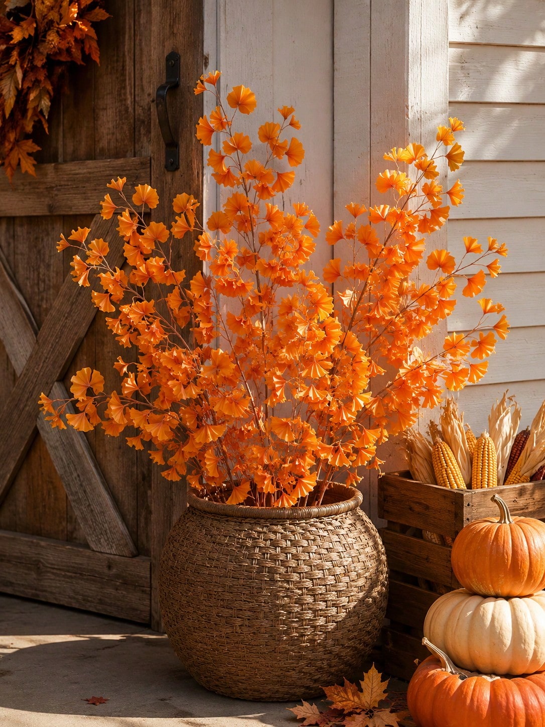 orange leaf artificial branch - photo 11