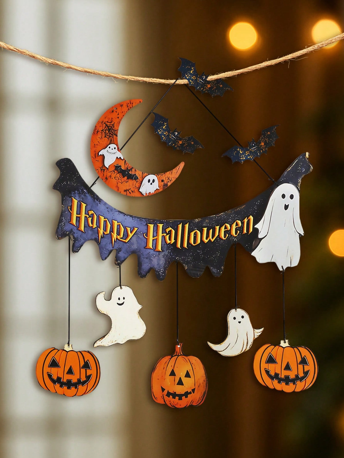 Halloween moon ghost door hanging set - photo 11