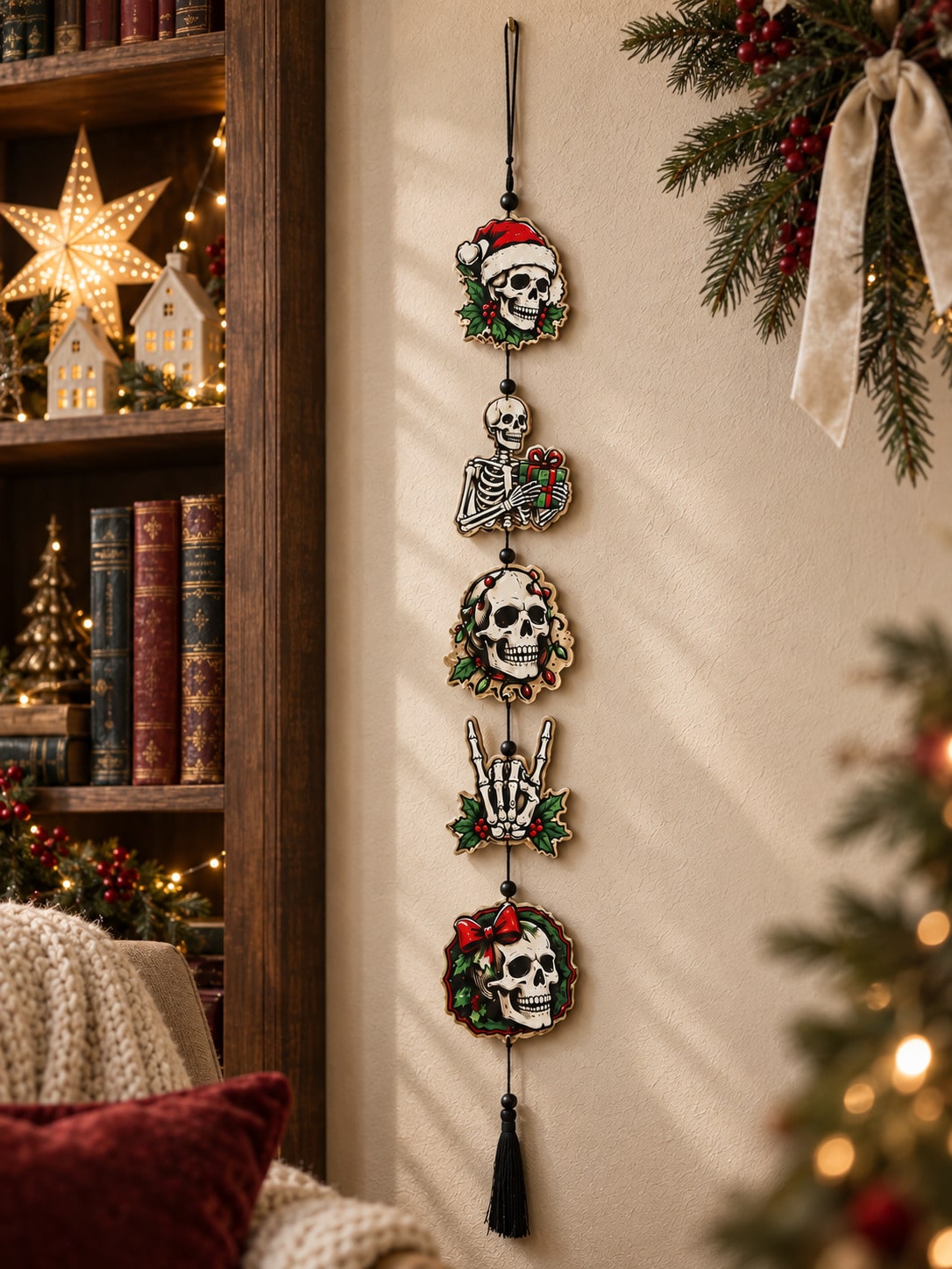 creepy Christmas skull hanging decor - photo 12