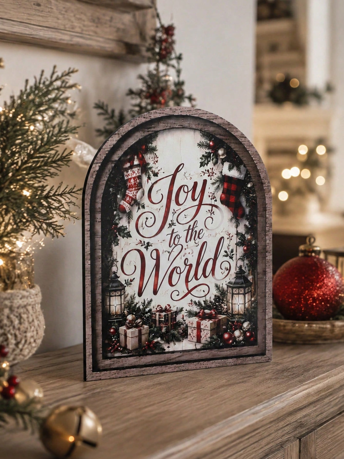 joy to the world arch tabletop sign - photo 12