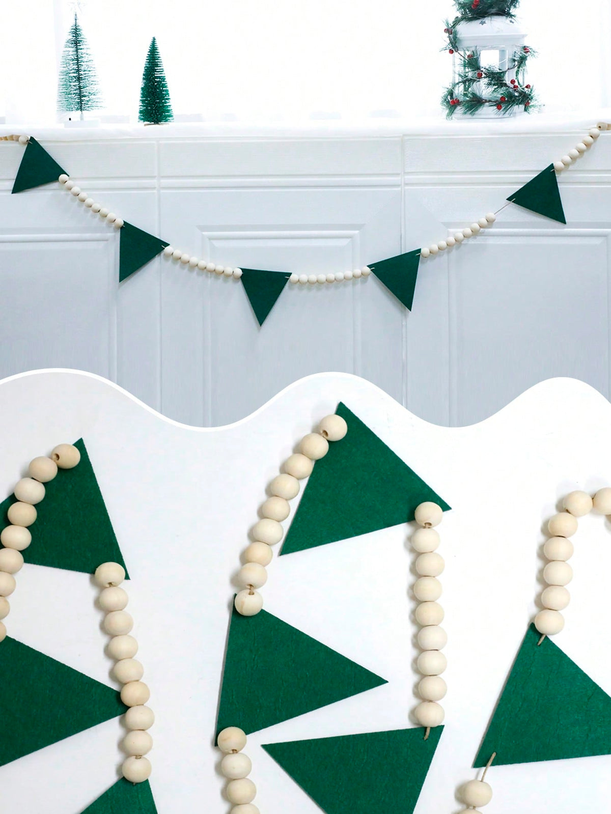 green felt pennant garland - photo 12