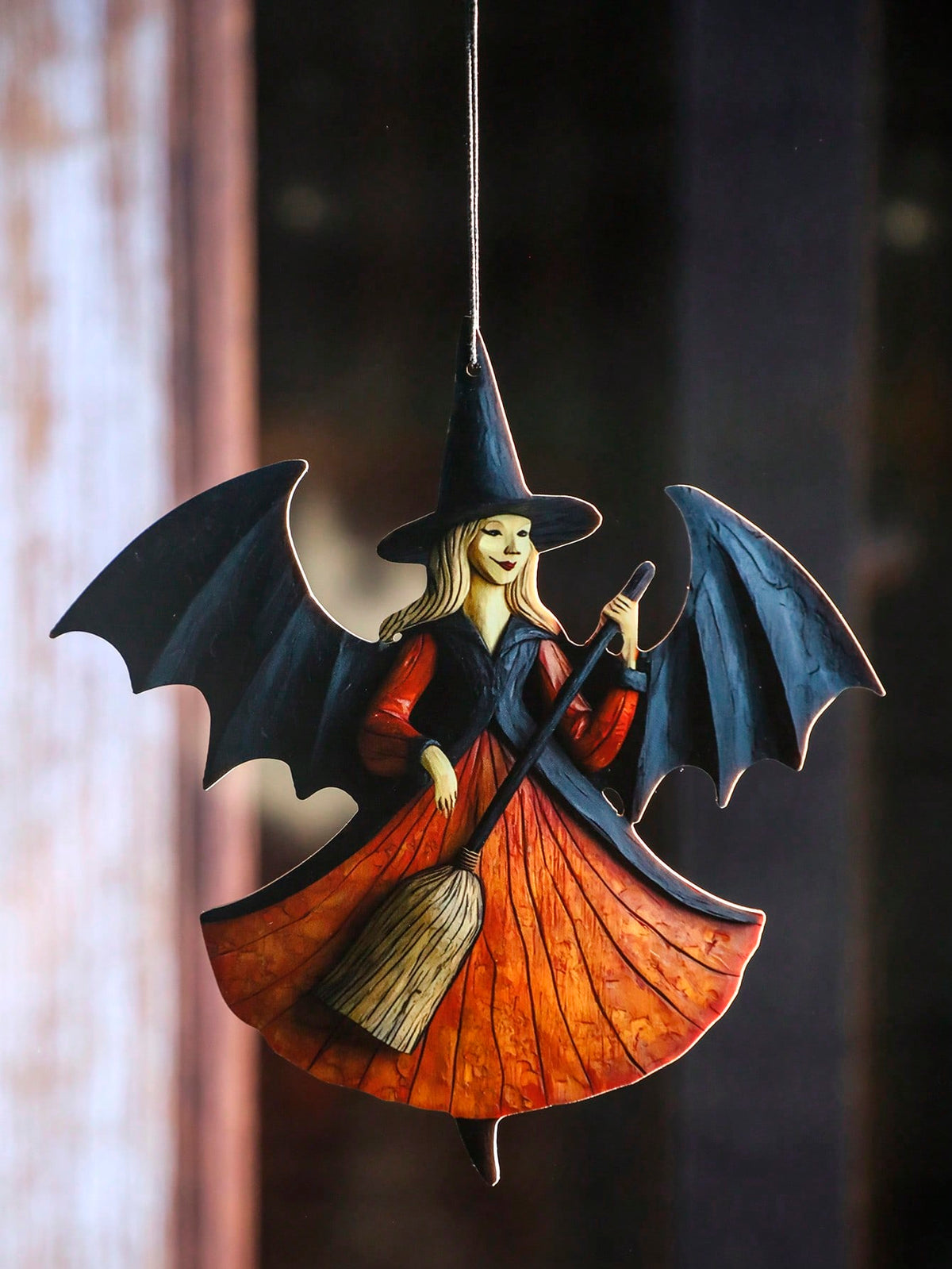 witch on broom hanging decor - photo 11