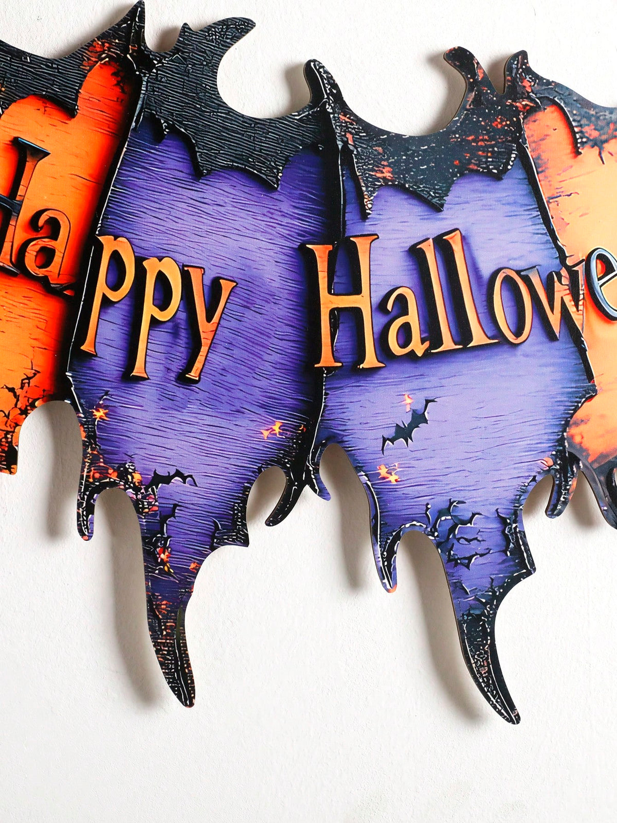 Happy Halloween bat banner sign - photo 10