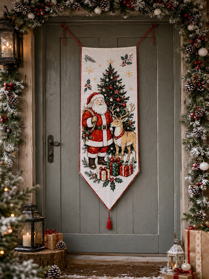 vintage Santa Christmas door banner - photo 12
