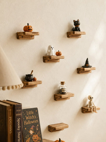 mini wood floating ledge shelf - photo 11