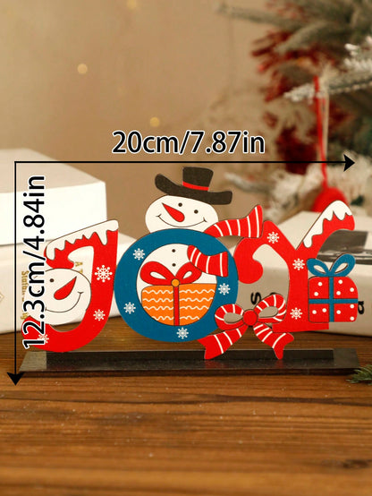 let it snow snowman tabletop sign - JOY option
