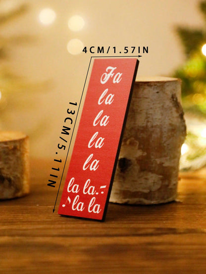 red truck Christmas tabletop sign - Fa La La option