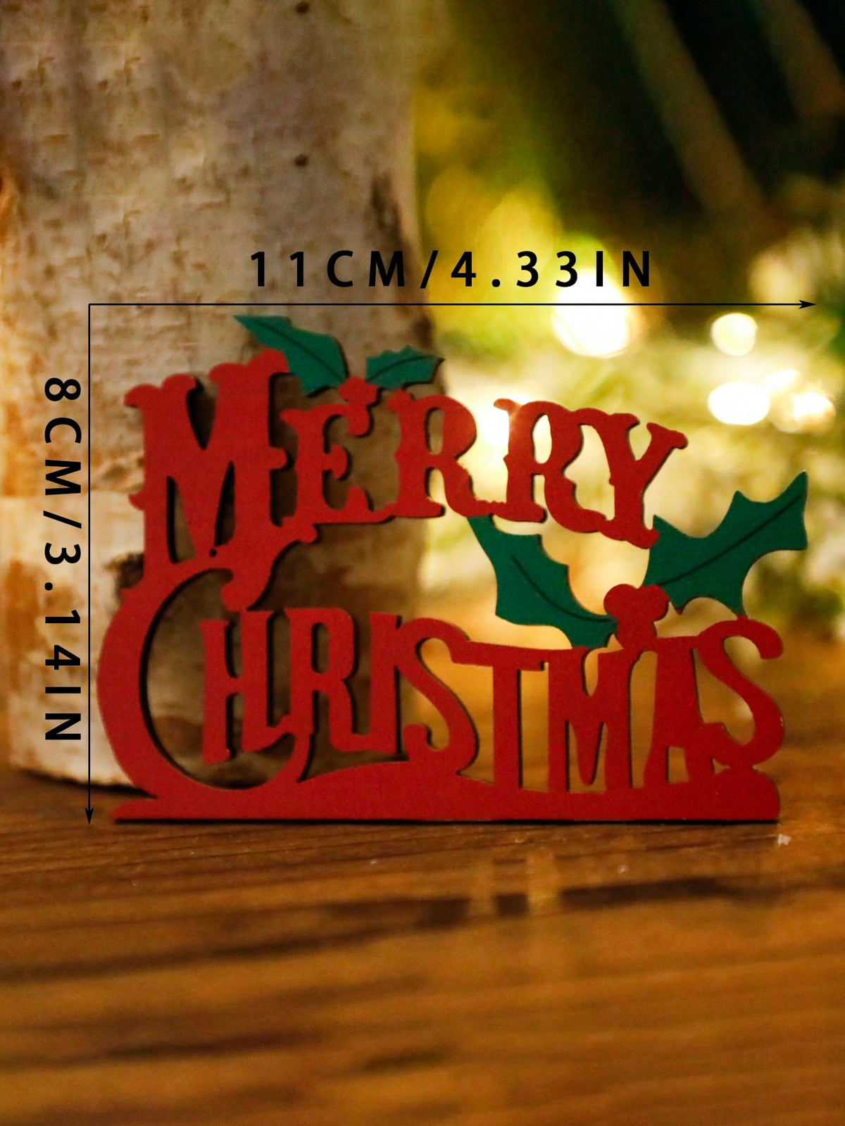 red truck Christmas tabletop sign - Merry Christmas option
