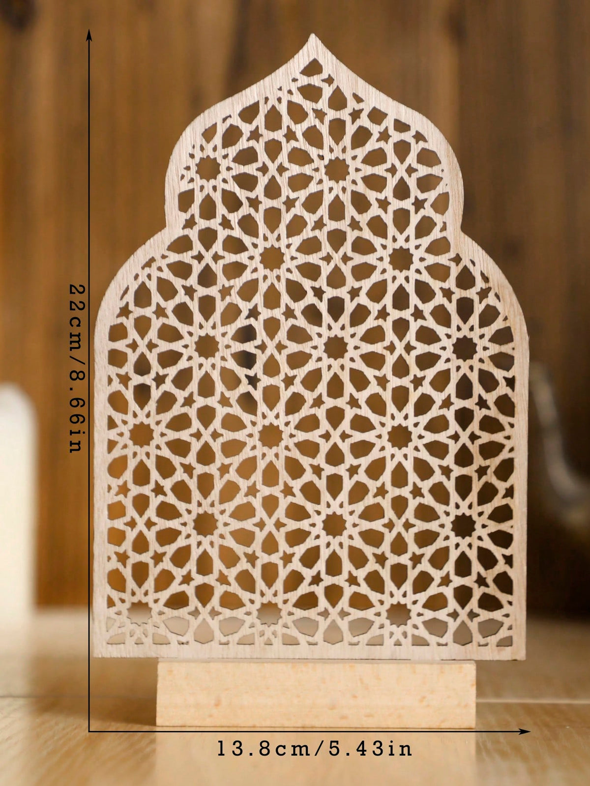 geometric lattice arch tabletop decor - White
