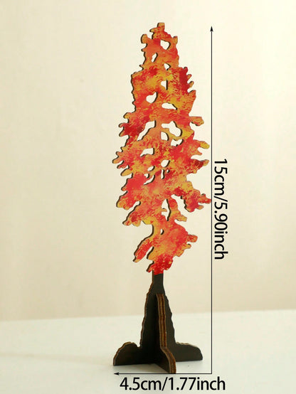 tree tabletop silhouettes - Red Autumn / Small