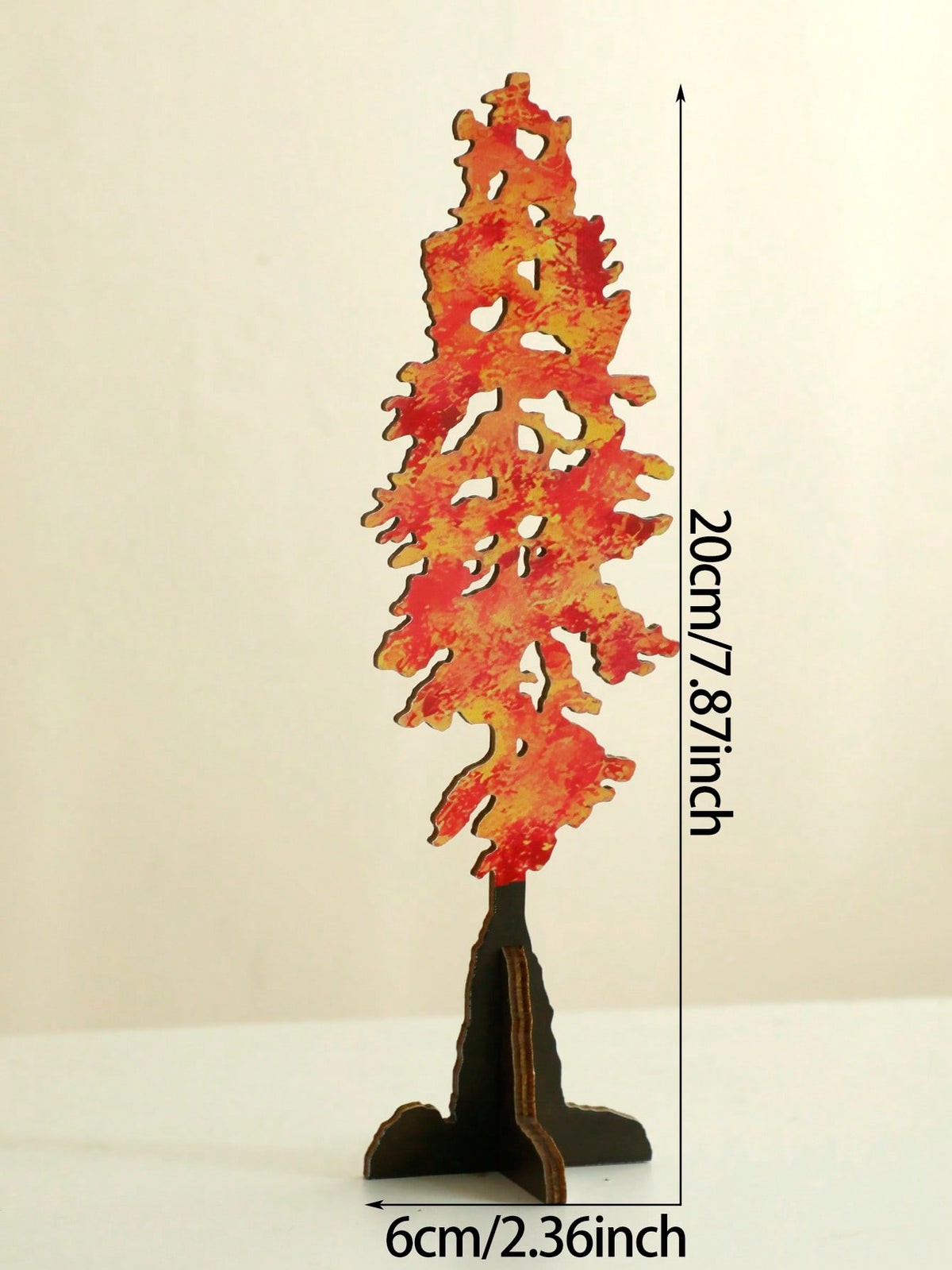 tree tabletop silhouettes - Red Autumn / Medium