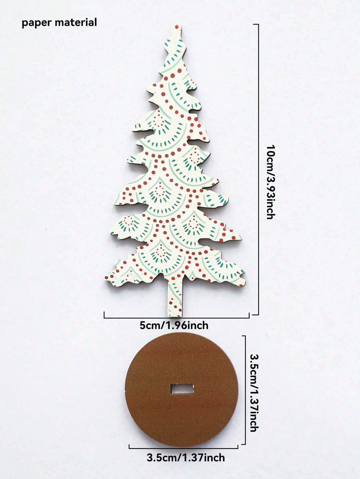 patterned Christmas tree tabletop decor - Boho Dot / Small