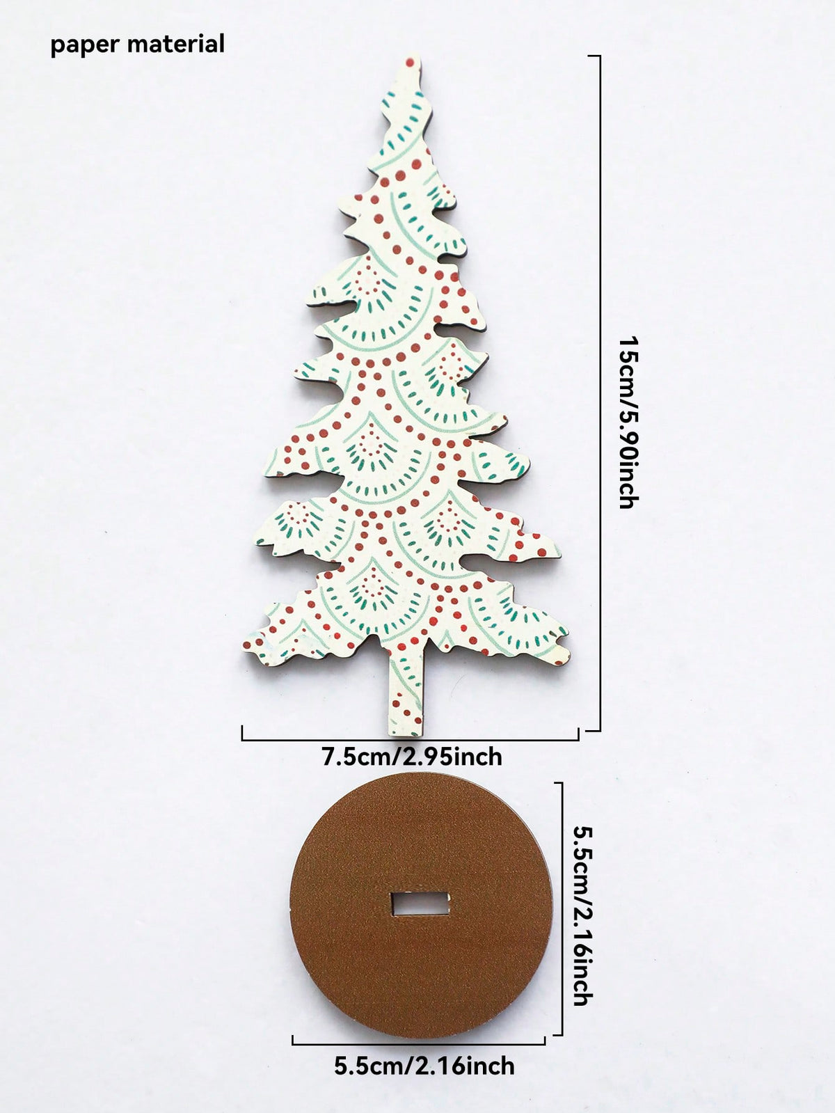 patterned Christmas tree tabletop decor - Boho Dot / Medium