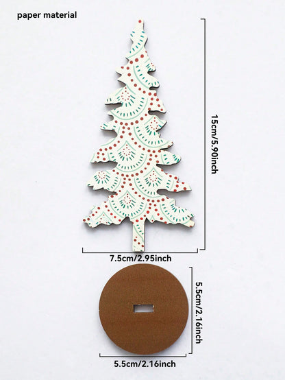 patterned Christmas tree tabletop decor - Boho Dot / Medium