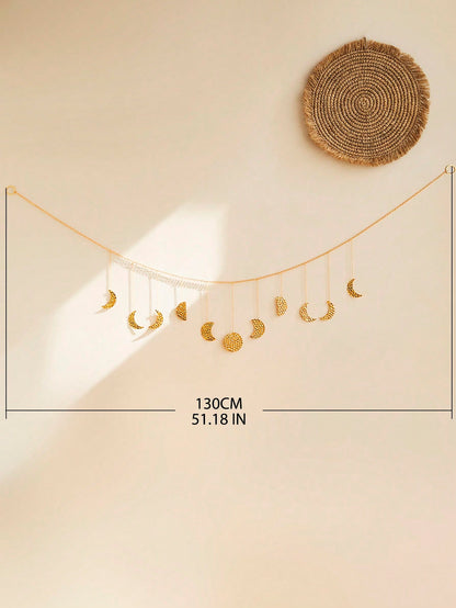 gold moon phase garland - product photo