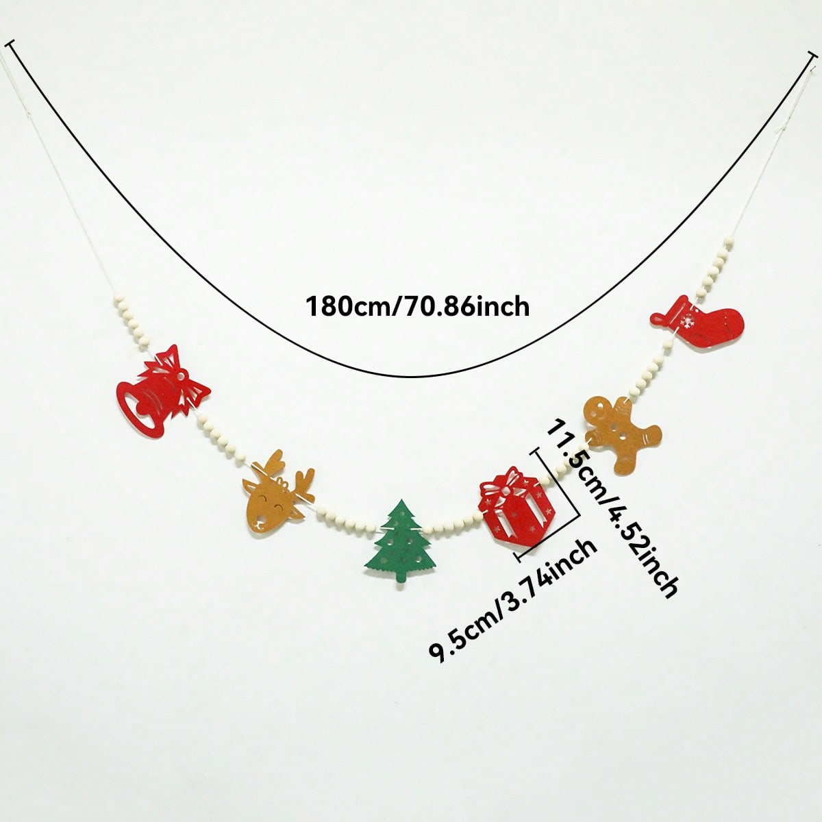 Christmas icons felt garland - product photo