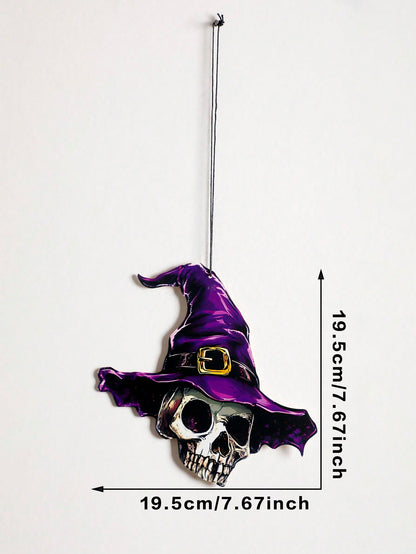 skull pumpkin ghost hanging ornaments - Witch Hat Skull option