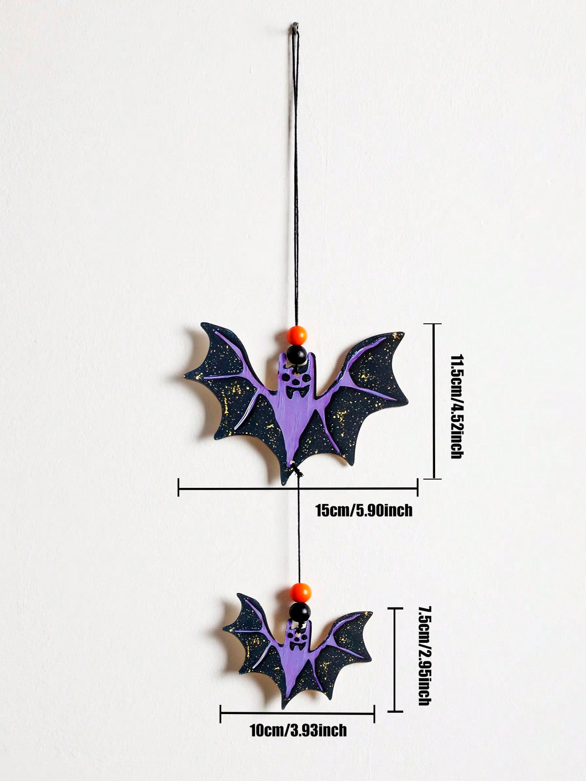 witch hat skull bat hanging decor - Bats option