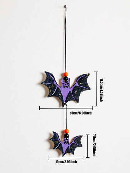 witch hat skull bat hanging decor - Bats option