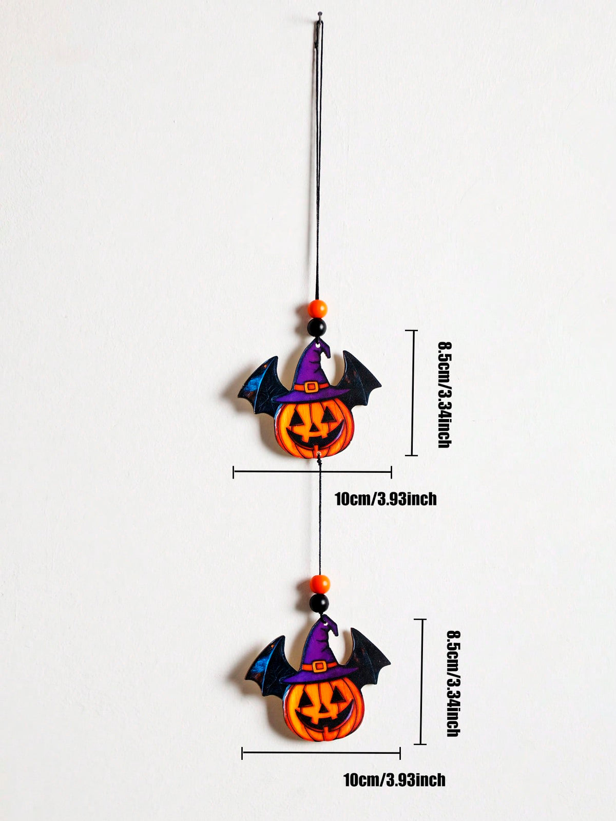 witch hat skull bat hanging decor - Pumpkins option