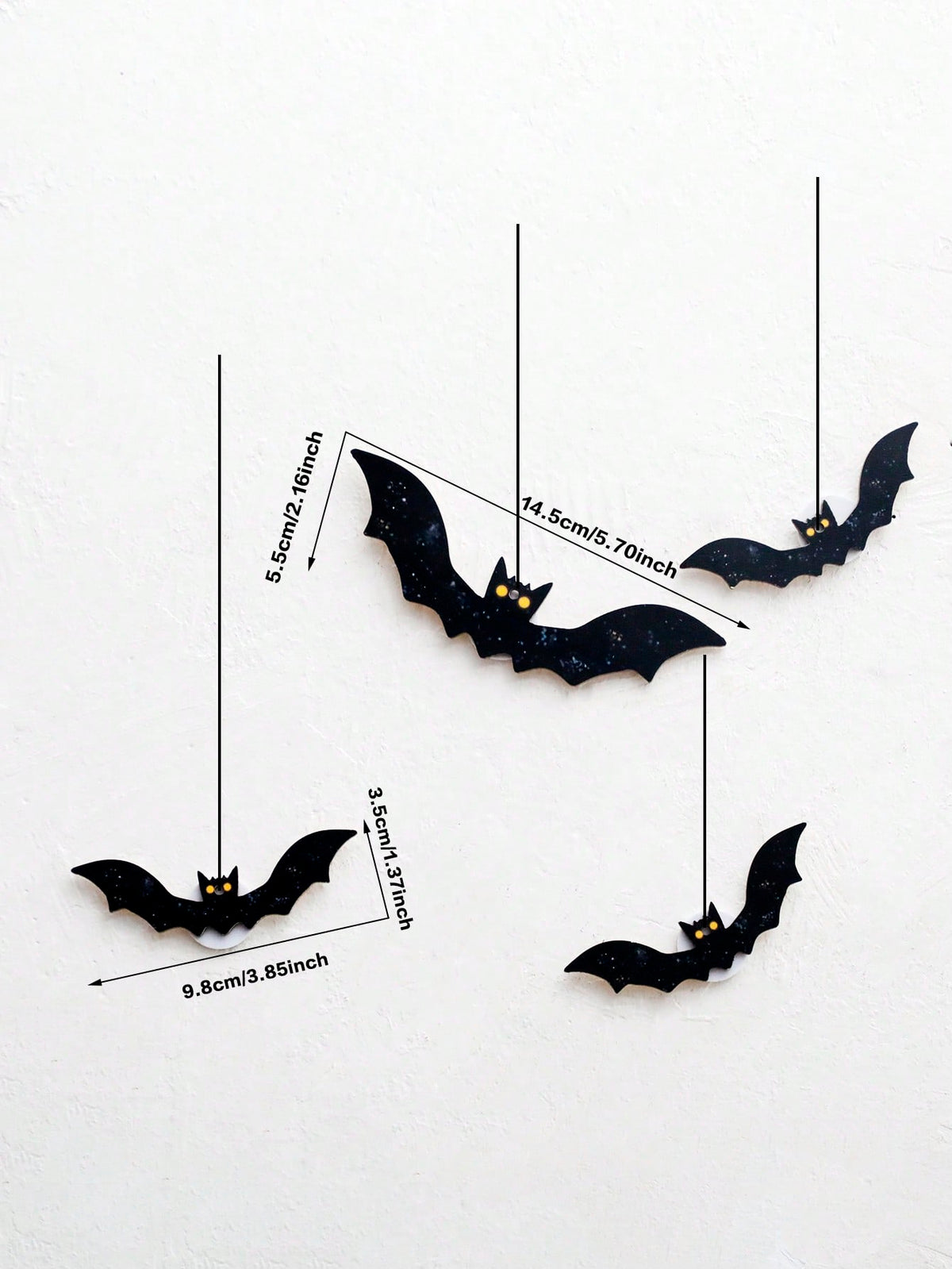 Happy Halloween banner pumpkin bat set - 4 Bats option