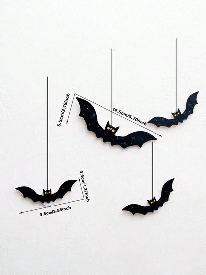 Happy Halloween banner pumpkin bat set - 4 Bats option