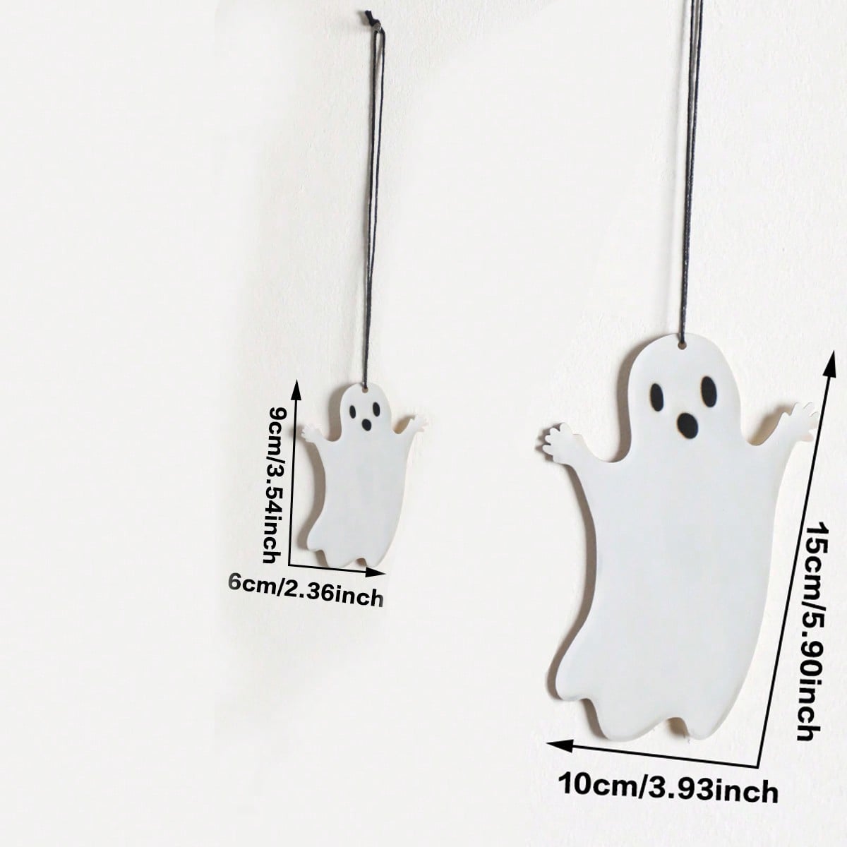 pumpkin ghost Halloween hanging sign - 2 Ghosts option