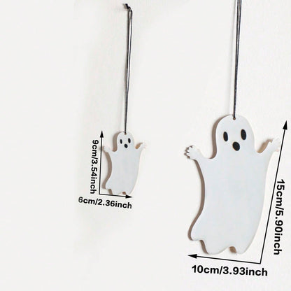 pumpkin ghost Halloween hanging sign - 2 Ghosts option