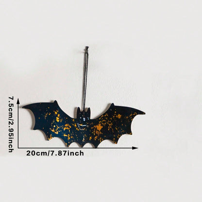bat moon pumpkin hanging decor - 1 Bat option
