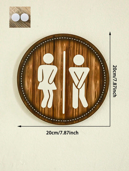 gothic restroom sign - Round Sign option