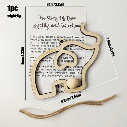 elephant sisterhood ornament - Elephant with Story Card option