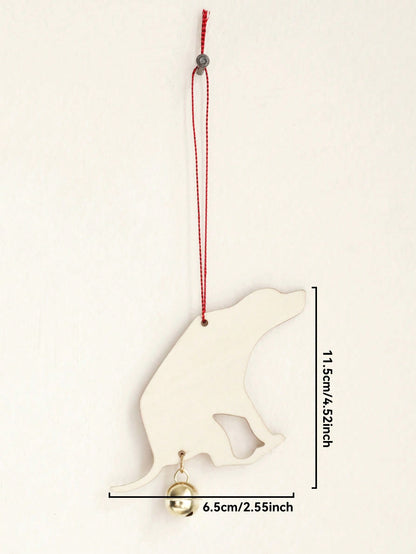 dog silhouette Christmas ornament - product photo