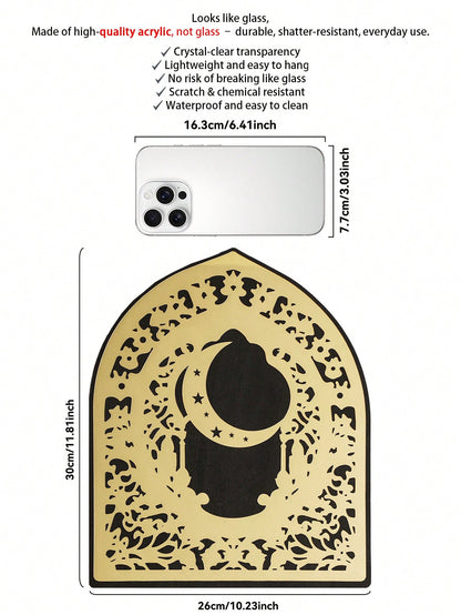 Islamic arch mirror wall art - Gold / Moon & Dome