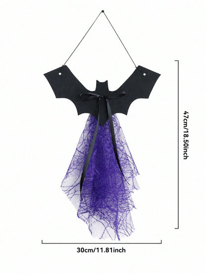 bat door hanger purple tulle - product photo