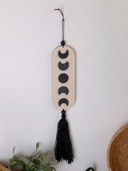crescent moon phase tassel wall hanging - Moon Phase Tag