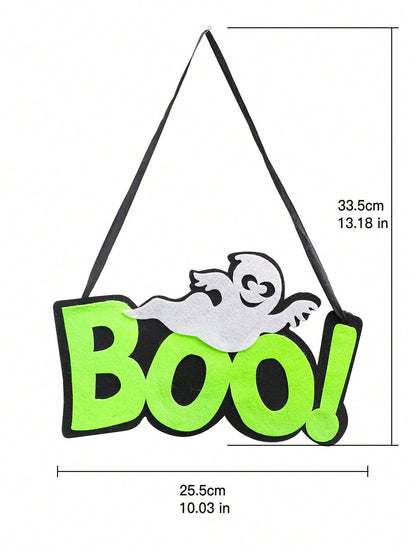 boo Halloween door sign - BOO! option